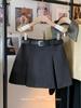 Spicy Girl High Waist Woolen A-line Skirt - Autumn 2024