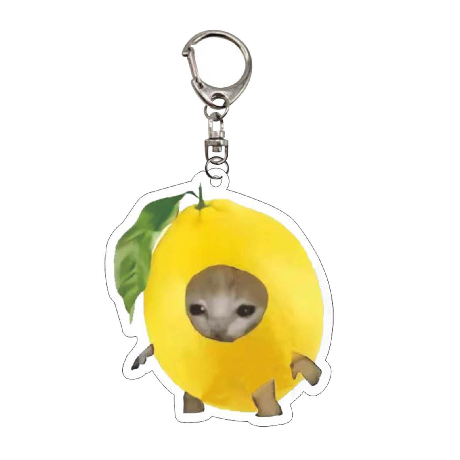 

Acrylic Cute Cat Keychain Wallet Keyring Purse Backpack Decoration Food Cat Ornament for Couple Women Girls Friend