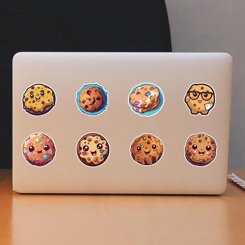 100 Cute Cookies Graffiti Stickers Computer Mobile Phone Water Cup Decoration Stickers Waterproof Creative Children's Stationery Stickers