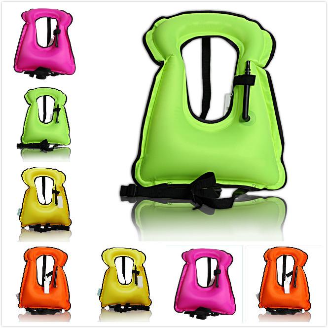 Inflatable Snorkel Life Vest With Customizable Pattern For Water Sports Enthusiasts