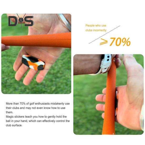 2 Stück Golfschlägergriffe, Golfschwung-Haltungskorrektor, Golfschläger-Handgriff-Trainingshilfe, Golfzubehör für das Golftraining im Freien und im Innenbereich