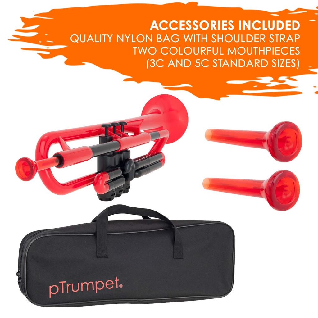 PInstruments Trompete Kunststoff Rot PTRUMPET1R