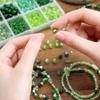 1200pcs Glass Beads DIY Craft Kit with Multiple Sizes and Shapes for Jewelry Making and Decorative Projects Organized in a Storage Box