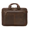 Vintage  Luxury Designer Men Briefcase Laptop Bag Crazy Horse Leather Male Briefcase Bag Business Handbags Thick Cowksin