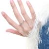 Women's Fashionable Colored Zircon Adjustable Open Band Ring - Simple, Trendy, Index Finger Design