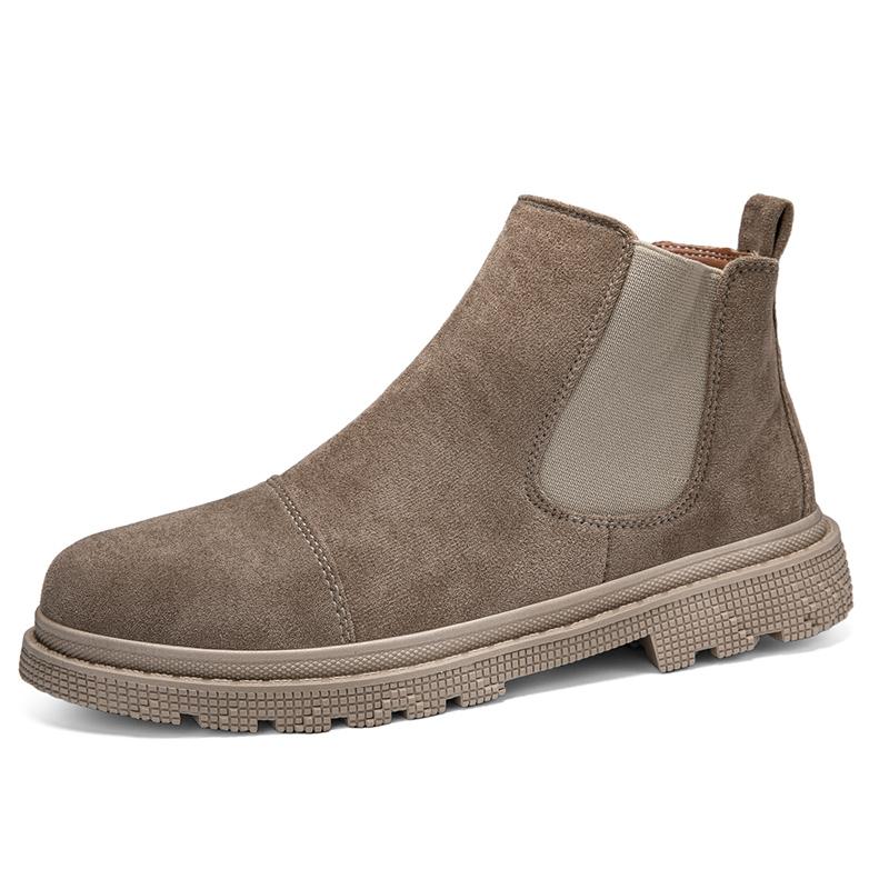 

Men Suede Leather Chelsea Boots British Style Outdoor Comortable Non Slip Mens Ankle Boots Botas Chaussure Homme 41