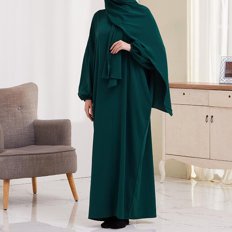 XG2057 Women's Hooded Long Robe Dress - Middle Eastern & Turkish Style