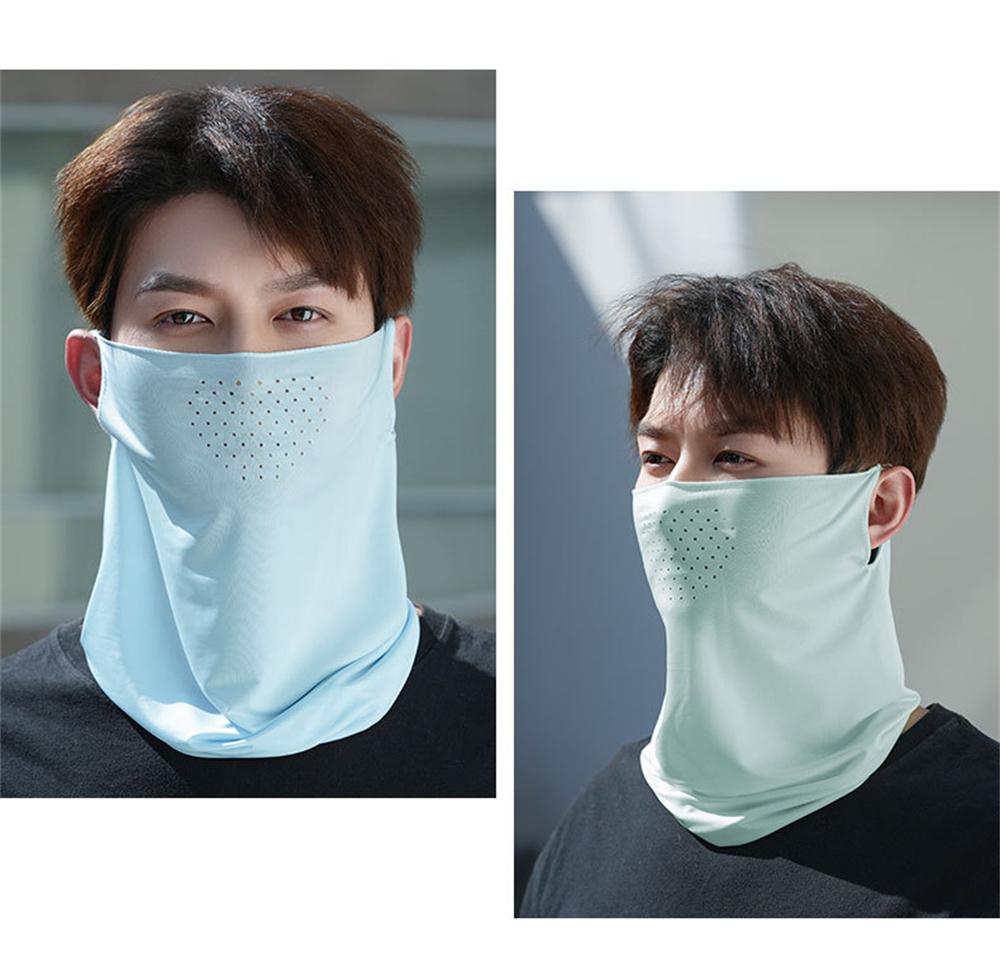 Summer Outdoor Hunting Face Mask Thin Breathable Quick-dry Sun Protection Ice Silk Scarf Pullover Neck Sport Face Cover