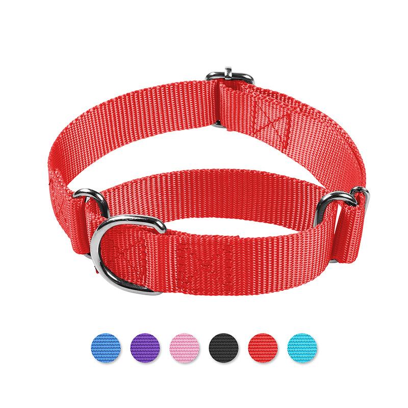 Dog Collar Adjustable Nylon Anti-Punch Pet Collar with Metal D Ring Strong & Durable for Medium & Large Dogs Training Dog Collar