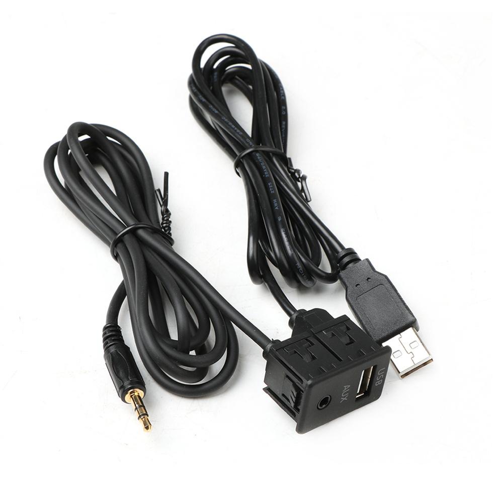 Car Dash Mount AUX USB Port Panel Auto Boat USB Extension Cable Adapter 150CM