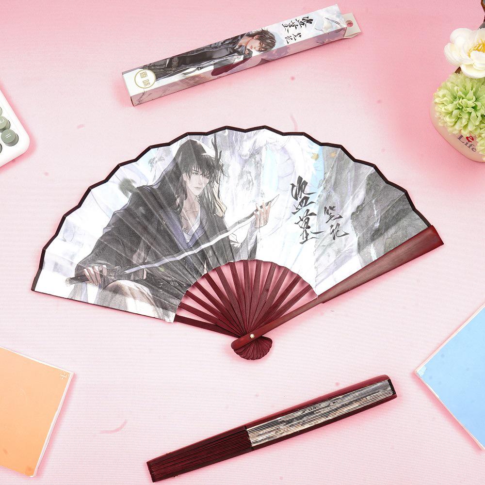 Panda 8-inch Cartoon Folding Fan - Cute Anime Design, Perfect for Students, High-Quality Summer Cool