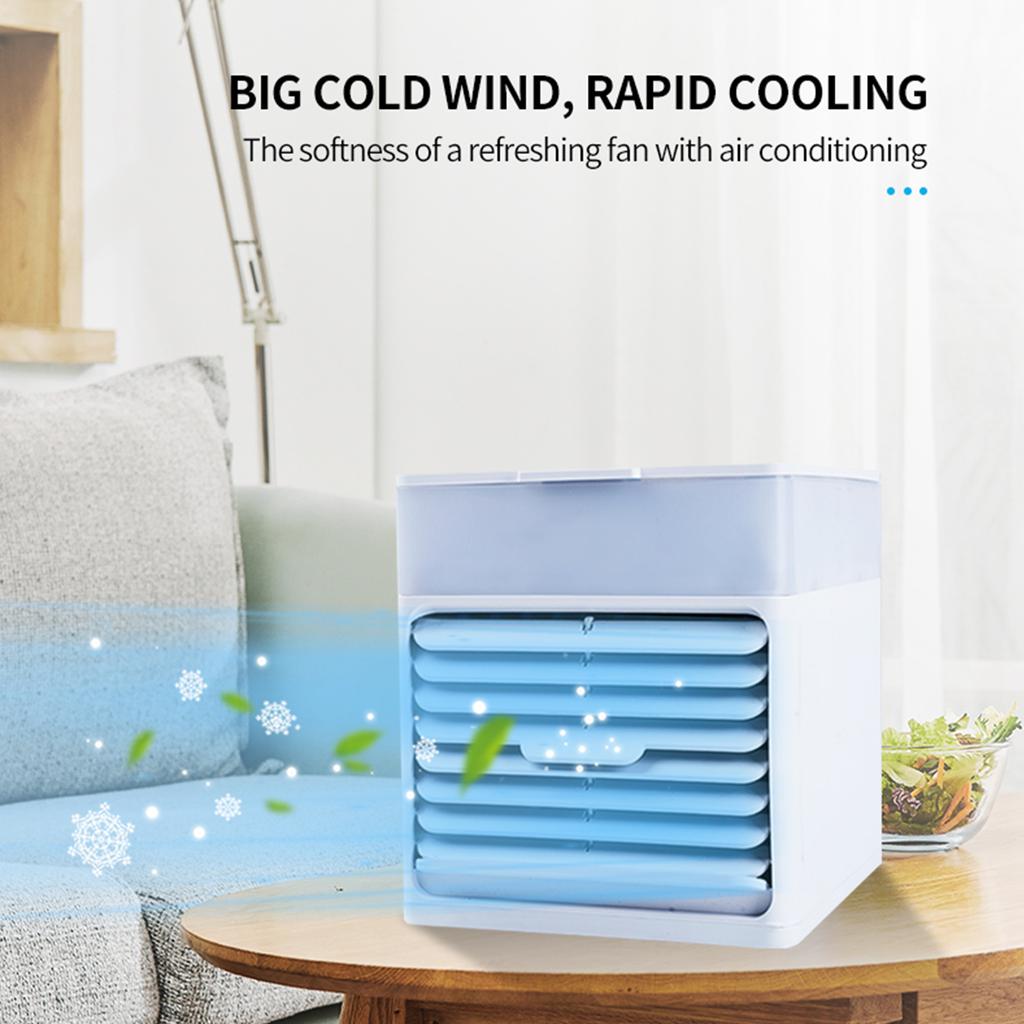 Desktop Air Cooler 500mL Mini Space Cooler with Misting Air Conditioning Fan with 3 Wind Speeds USB Powered Quiet Air
