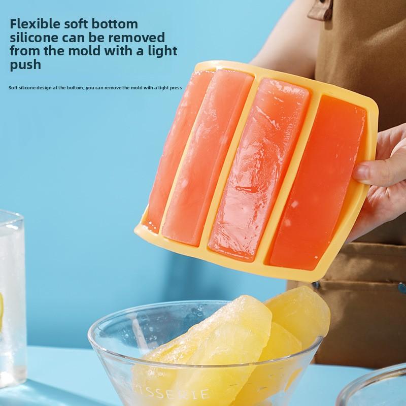 Strip shap Ice Cube Trays Giant Silicone Ice Cubes Square Tray Mold Non-toxic Durable Easy-Release Ice Cube Molds Wine Ice Cube