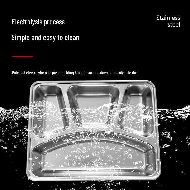 201 Stainless Steel Divided Lunch Tray