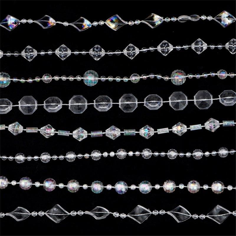 Bead Chain Clear Plastic Craft Bead String Handmade Jewelry Accessories For Art Craft Necklace Bracelet Jewelry Making