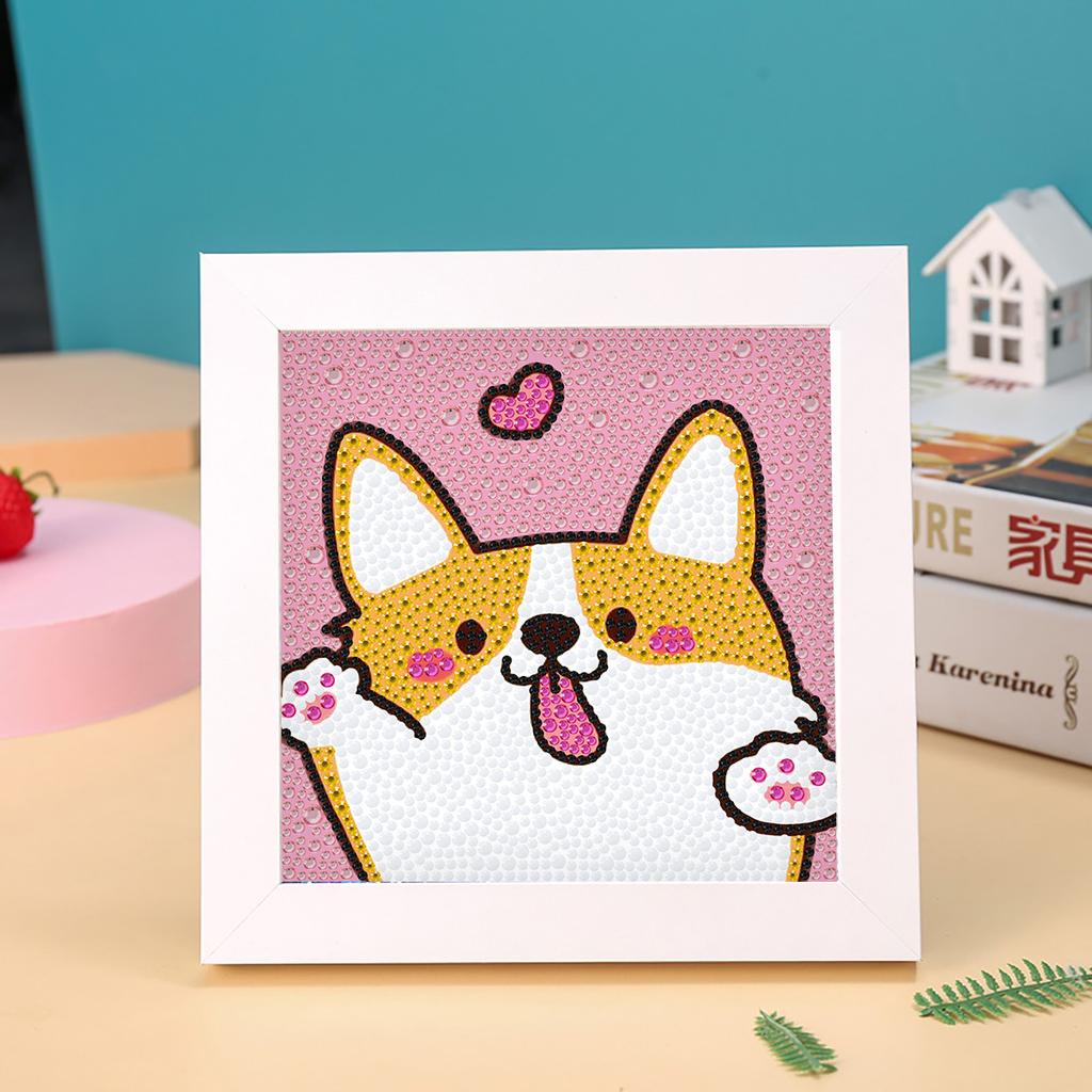 Kids Full Drill 5D Diamond Painting Kit, Cartoon Animal Handmade Diy Diamond Paste Decor Art