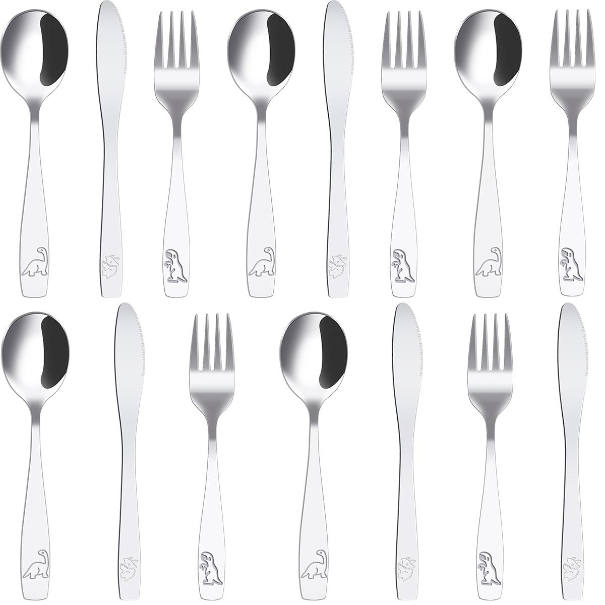 

Sliver Cutlery Set Stainless Steel Tableware Western Luxury Dinner Set Mirror Elegant Knife Fork Spoon Flatware for Children серебряный