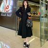 Large Size High-end Long-sleeved Waffle Inner Dress Women's Spring and Autumn New Waist Skirt
