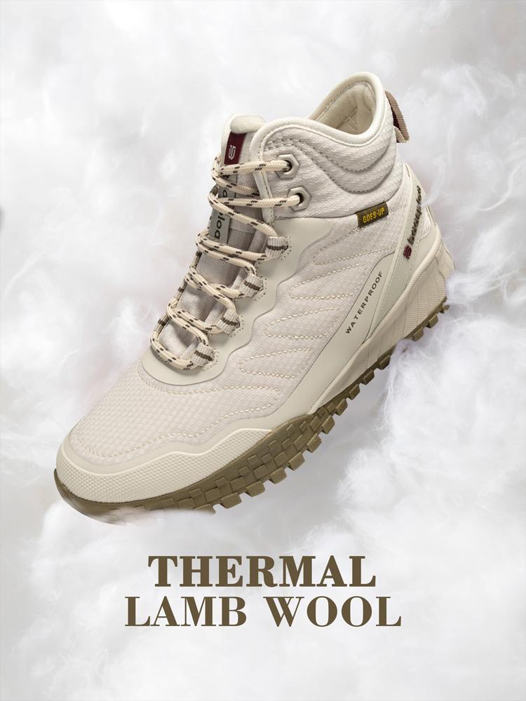 BAASPLOA Women's Winter Waterproof Non-Slip Comfortable Warm Plush New Women's Cotton Shoes Winter High Top Cotton Shoes