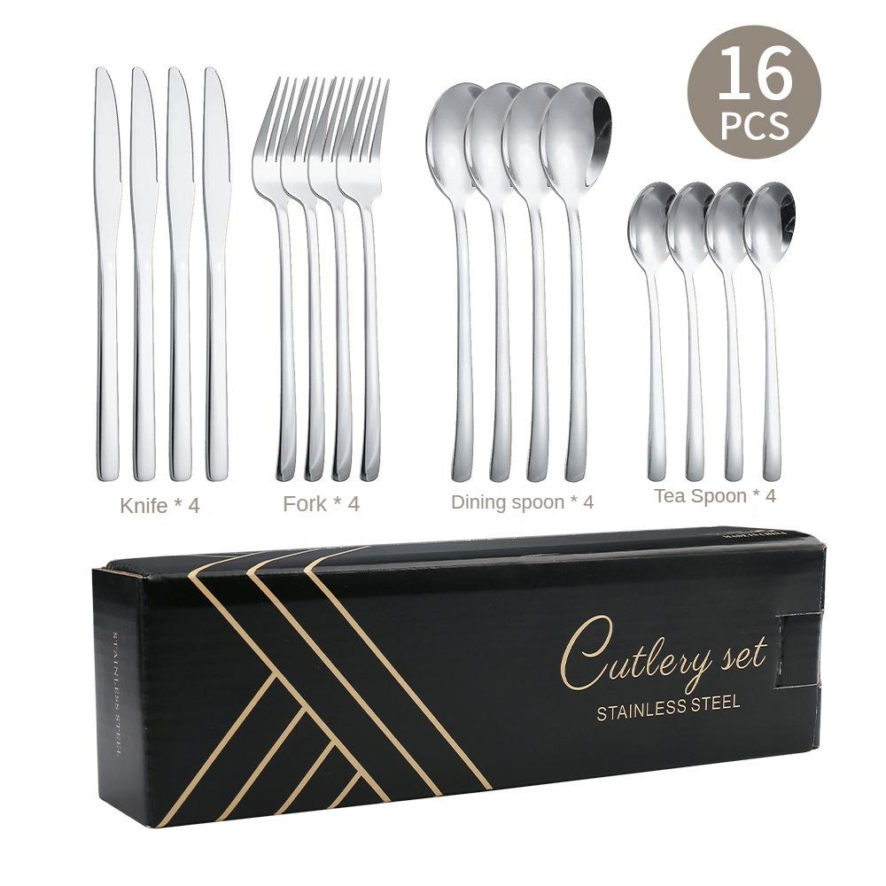 HANYANG Stainless Steel Tableware Family Hotel Supplies Steak Knife, Fork and Spoon Set Western-style Tableware