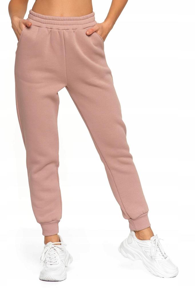 Women's Warm Joggers with Plain Pattern MORAJ L PINK