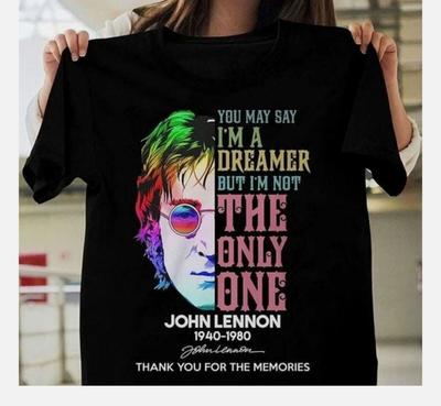 NewrareJohn Lennon TShirt Unisex Adult Size S To 5XL Unisex T-Shirt
