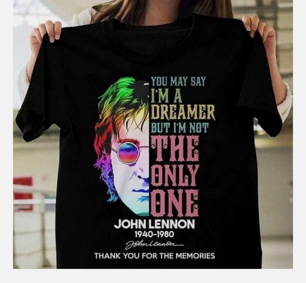 

NewrareJohn Lennon TShirt Unisex Adult Size S to 5XL Unisex T-Shirt S