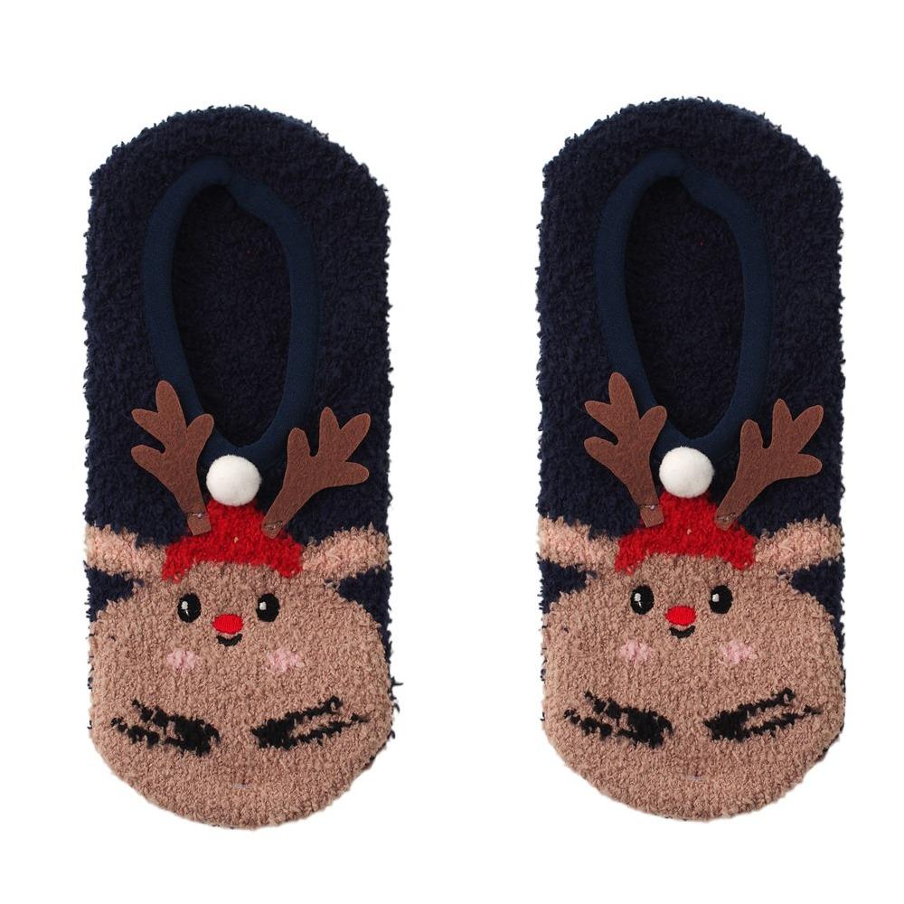 

Носки напольные противоскользящие Коала Мультяшные Рождественские домашние носки Забавные носки-следки из кораллового флиса Детские Style 2