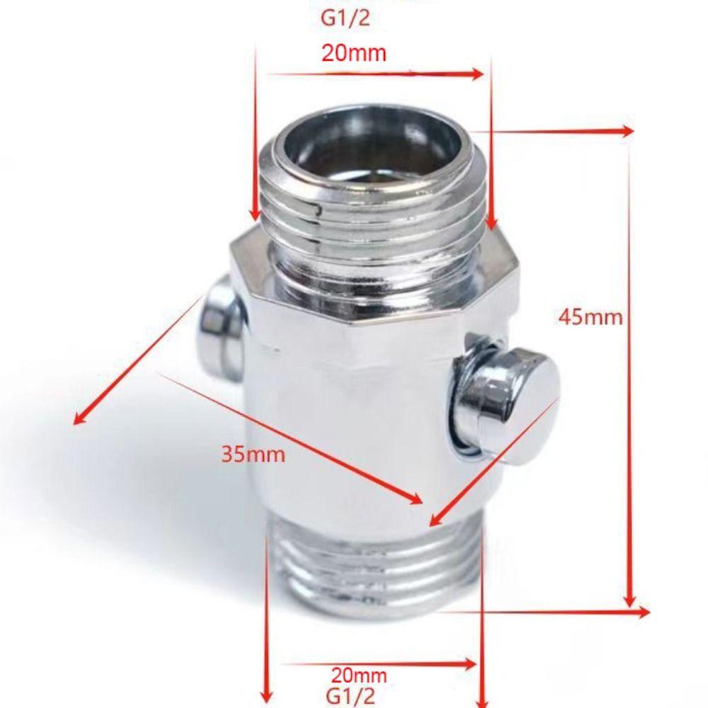 Water Pressure Control Shower Head Arm Diverter Sprayer Shut-Off Switch  Bathroom Parts