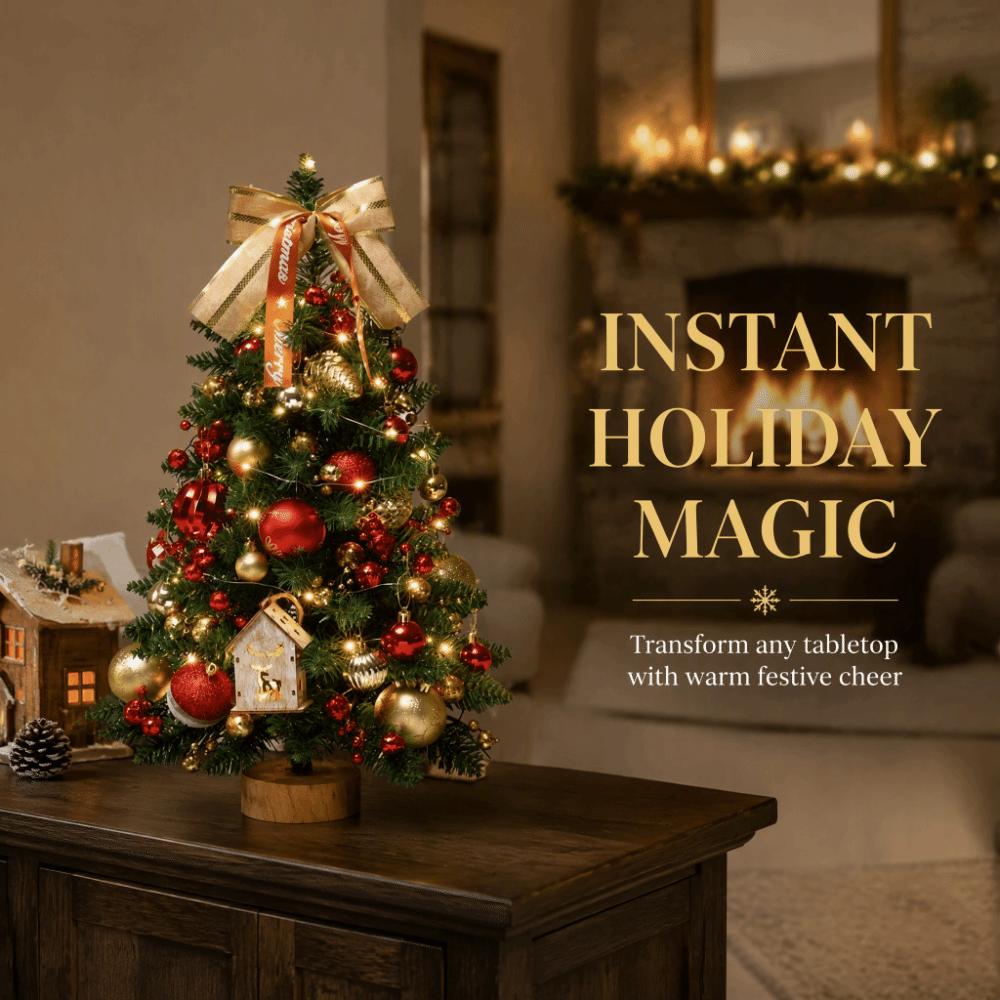 Miniature Christmas Tree Simulated Simulated Plants Noel Mini Christmas Tree Office Decoration