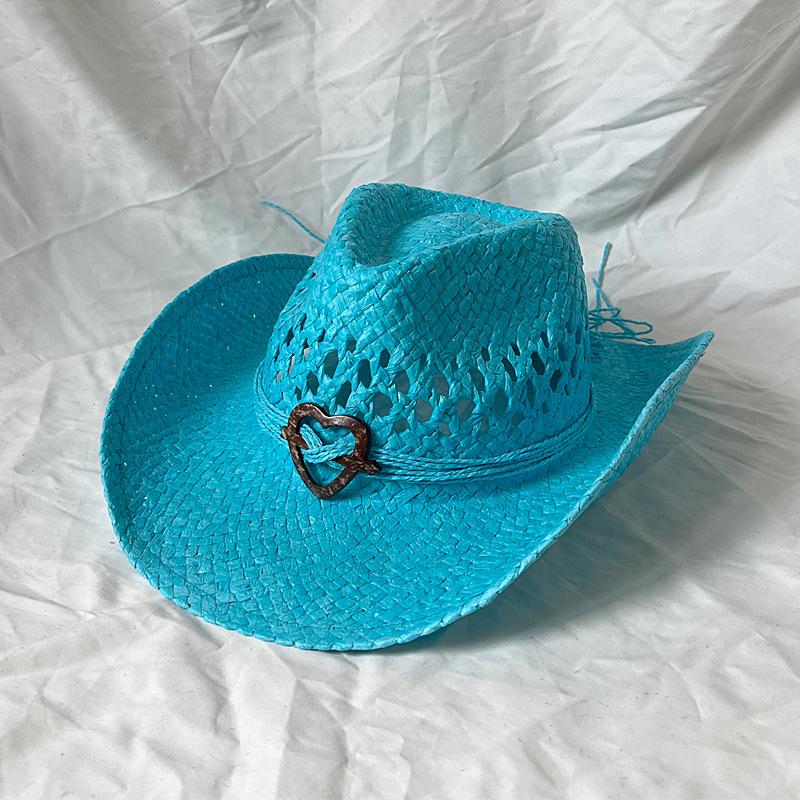

Melesh Western Women s Straw Cowboy Hat Highly versatile wide-brimmed sun hat for sun protection and beachwear sombrero vaquerv S56-58cm