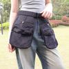 Sac banane portable d'extérieur Sangle réglable Tablier de taille imperméable Sac à outils de taille décontracté multi-poches Hommes Femmes