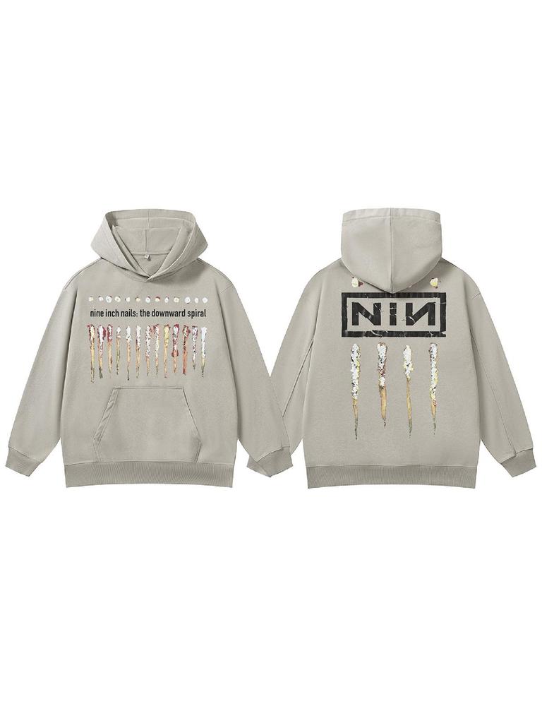 2025 Nine Inch Nails 3D Hooded Terry Knit Sweatshirt - Autumn/Winter Collection