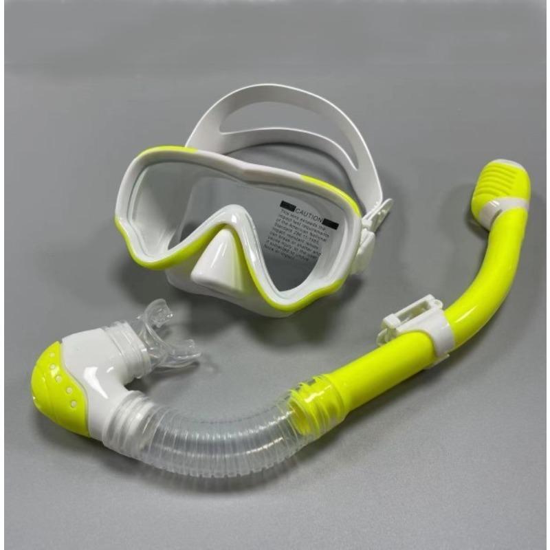 Scuba Diving Mask Snorkel Set Tempered Glass Professional Panoramic Snorkeling Gear Swimming Training Snorkel Kit Adults Youth