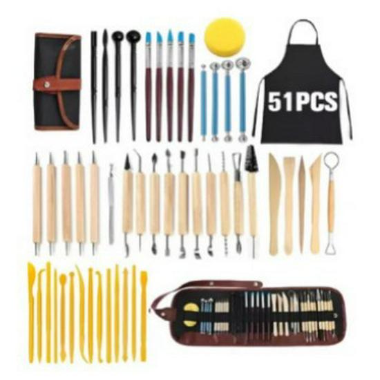 Ensemble d'outils de modelage en argile de poterie en cinq pièces pour sculpture DIY