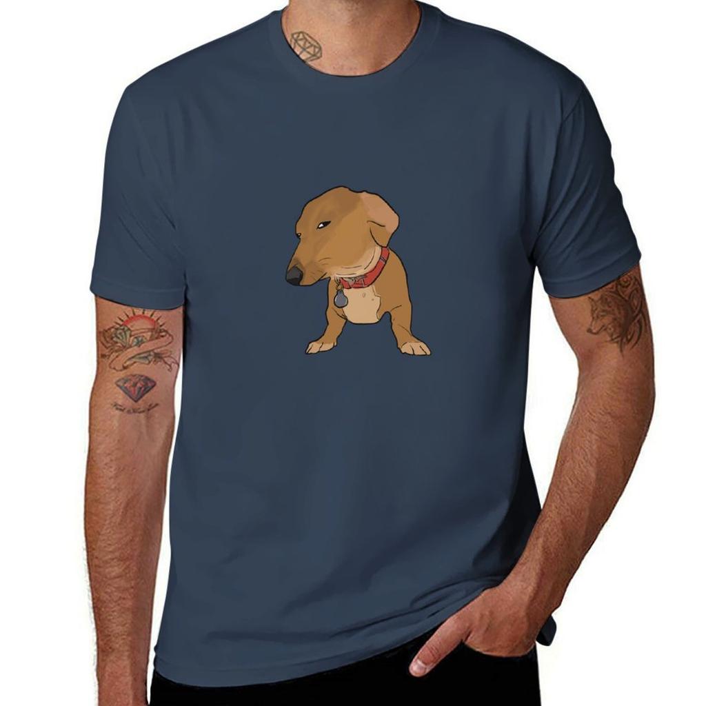 Side Eye Dog Dachshund Meme Tshirt Breathable Sportswear Tshirt For Unisex
