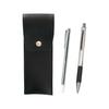 Round Button Japanese Pen Case Black, Metal Pointer, Metal & Pitch Grip Mechanical Pencil Silver BRSB-701S-WZS2062SP, Synthetic Leather Pointer