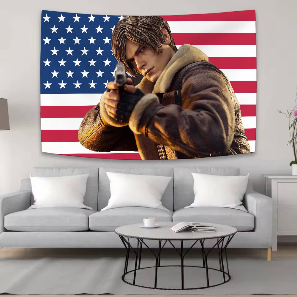 Game- Kennedys-Evil Leon Tapestry Decoration Bedroom Dormitory Background Cloth Holiday Home Party Living Room Club Cloth