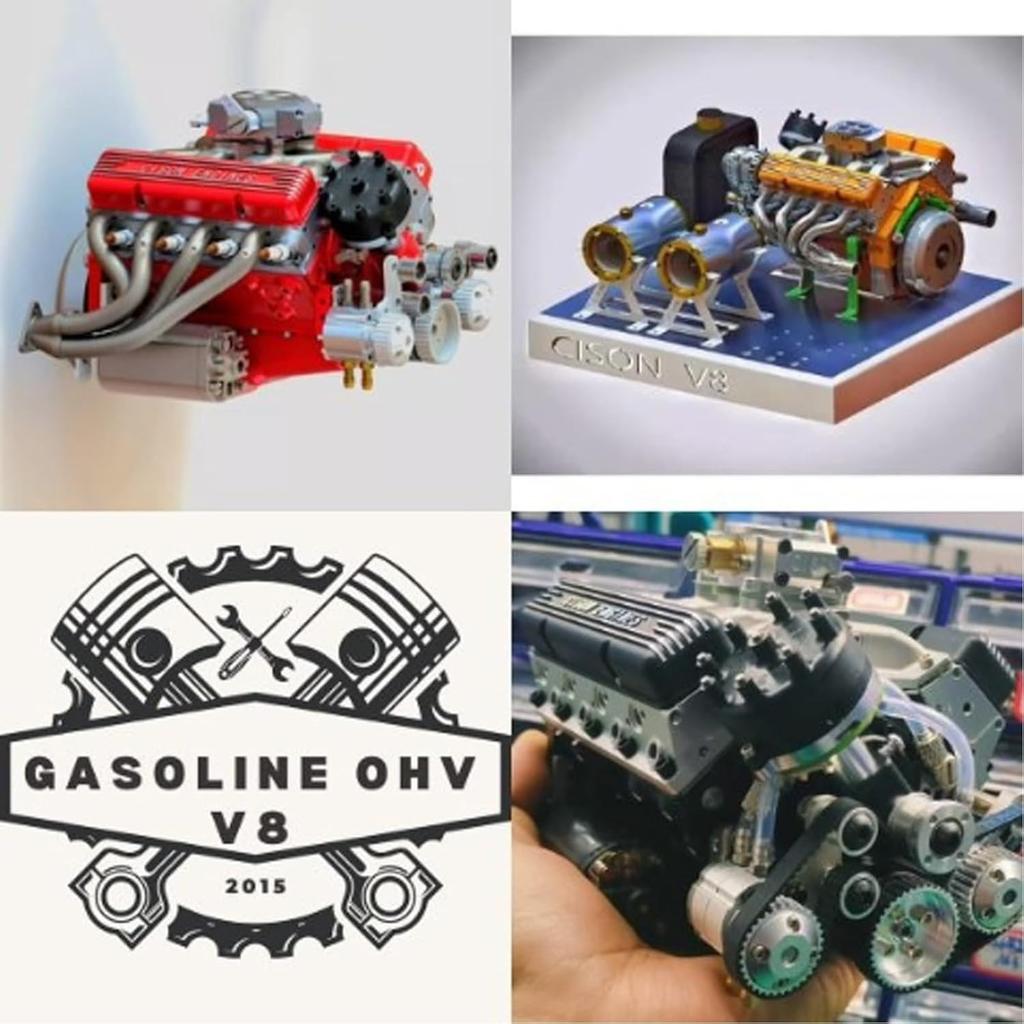 89%-Benzin V8 Small-Block Motor Modellbausätze V8 Motor Bausatz Benzin Bauen Sie Ihren eigenen Stem V8 Modellmotor Mini V8 Modellmotor