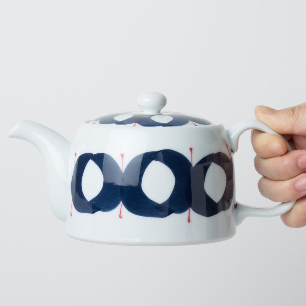 Ranchant NCK Teapot stainless steel tea x x 9 Ring Arita Made in Japan (with strainer), Multi, 18.3 10.7 cm, Pattern, Ware,