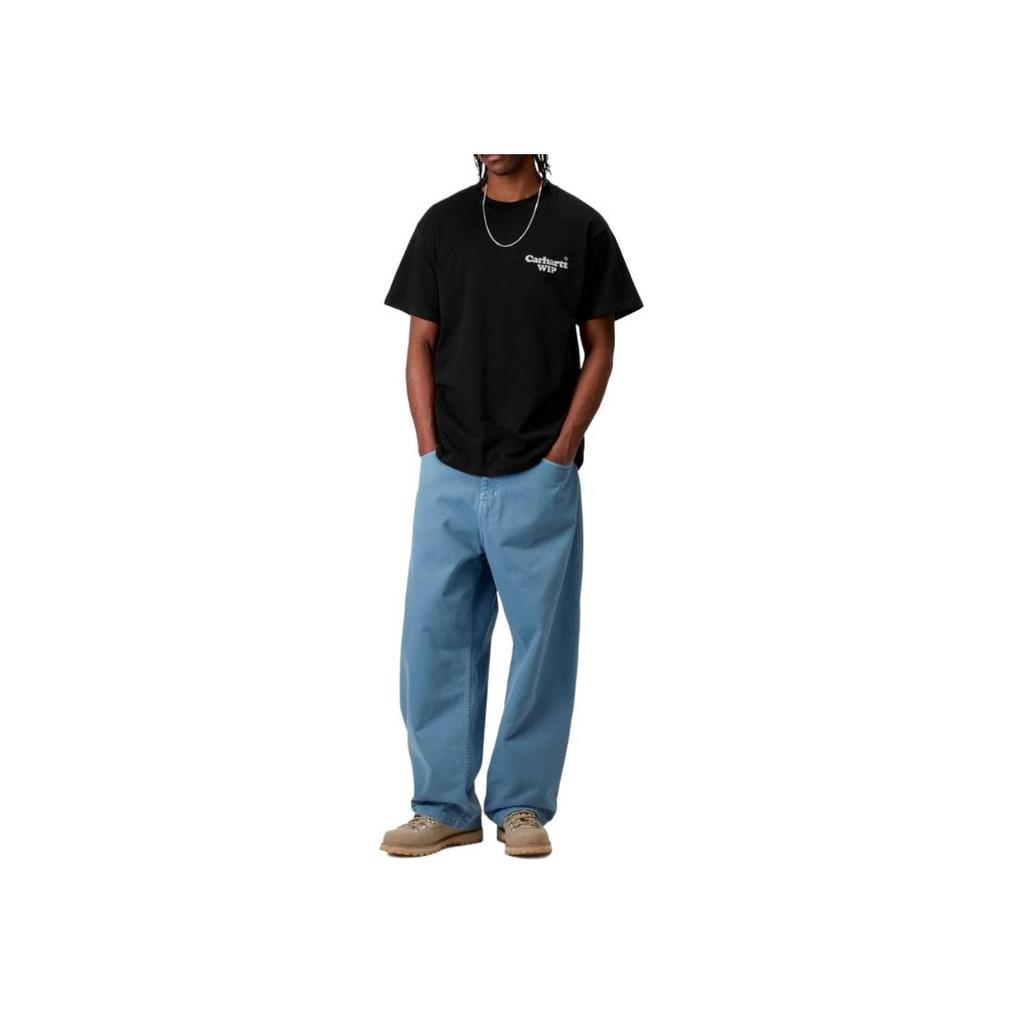 Carhartt WIP Short Sleeve Letter Round Neck T-Shirt Men tops Black I034663-89-XX