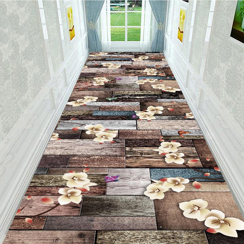 Long Corridor Carpet Floral Stair Carpet Entrance/Hallway Hotel Aisle Rug Living Room Bedroom Rugs