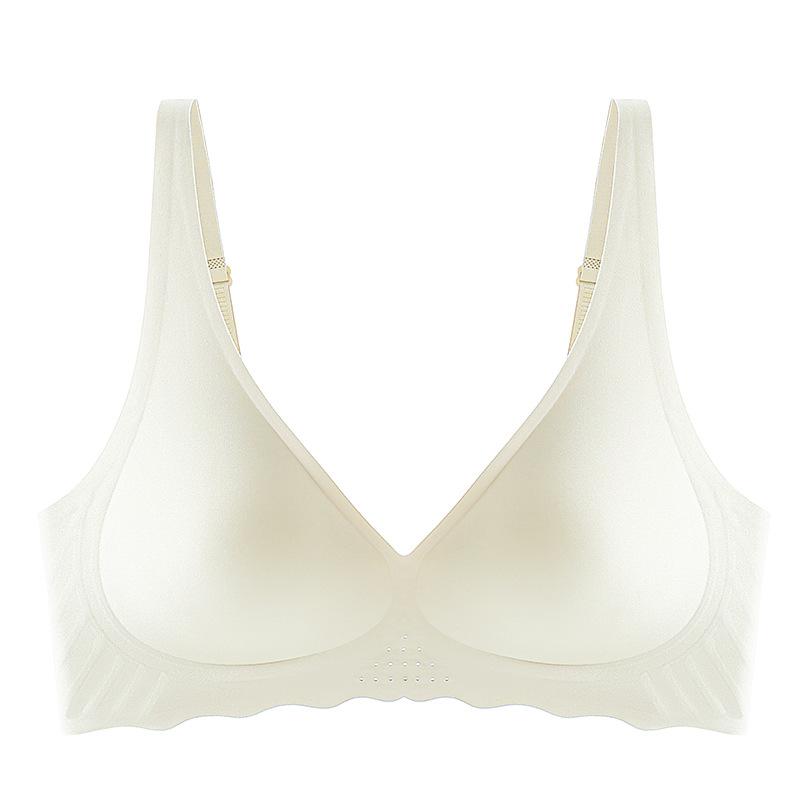 

Seamless Breathable Comfortable Jelly-like Soft Support Bra with A Bare-skin Feel Sexy Deep V-neck Push-up and Anti-sagging 34/75ABC