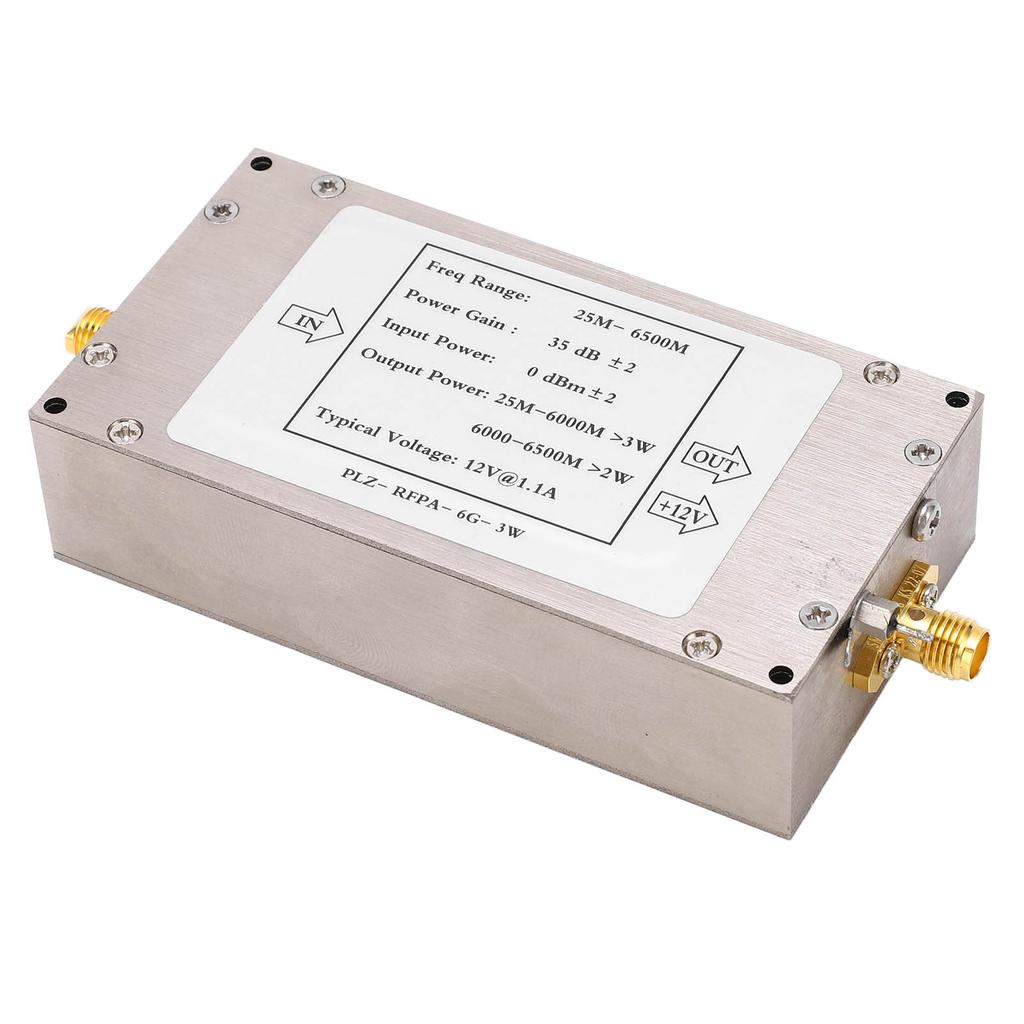 3W Wideband Signal Source Amplifier Module High Gain Flatness 12V RF Power Amplifier 25M‑6500MHz