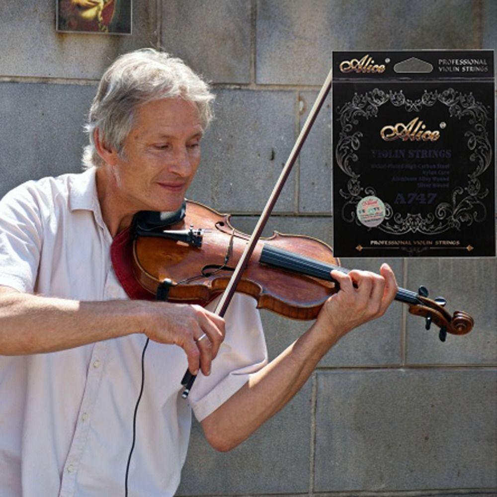 1 Set 1/8 1/4 1/2 3/4 4/4 Violin Strings Zinc Zinc Alloy Nylon Violin Core A747 Violin String  Violinist