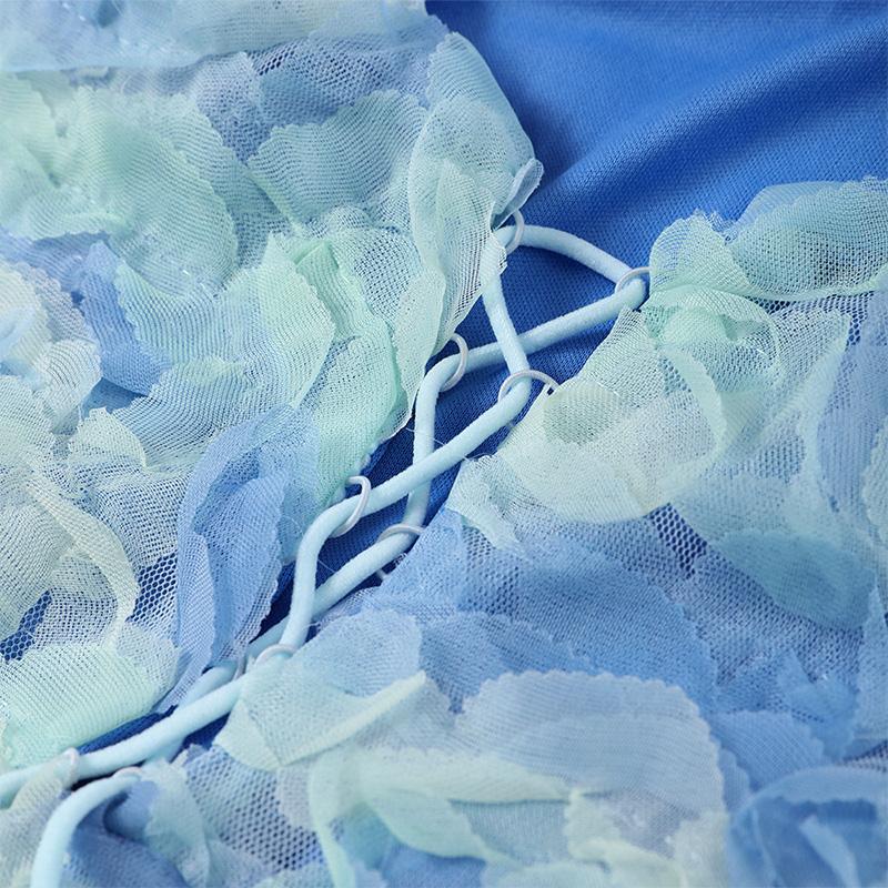 Summer 2025 Sexy Square Collar 3D Flower Slim Fit Sleeveless Strapless Short Dress Fashionable Women's Clothing Mini Dresses