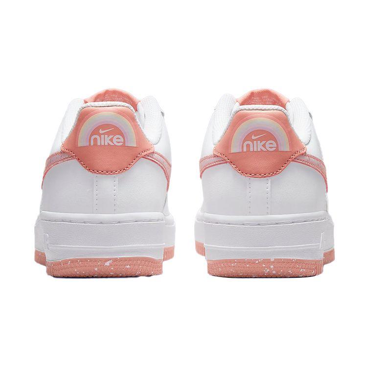Nike Air Force 1 LV8 GS White Light Madder Root Speckled Kids Sneakers Aura DM0985-100