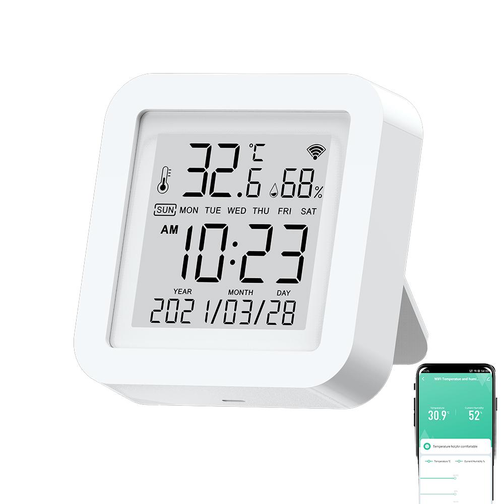 Digital Thermohygrometer Temperature and Humidity Monitoring Wifi Wireless Room Thermometers Hygrometer ±1℃&0℃-60℃