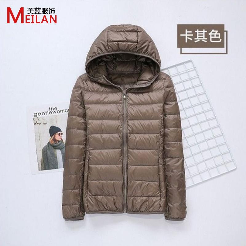 Down jacket women's new short light and thick warm and slim fashion jacket