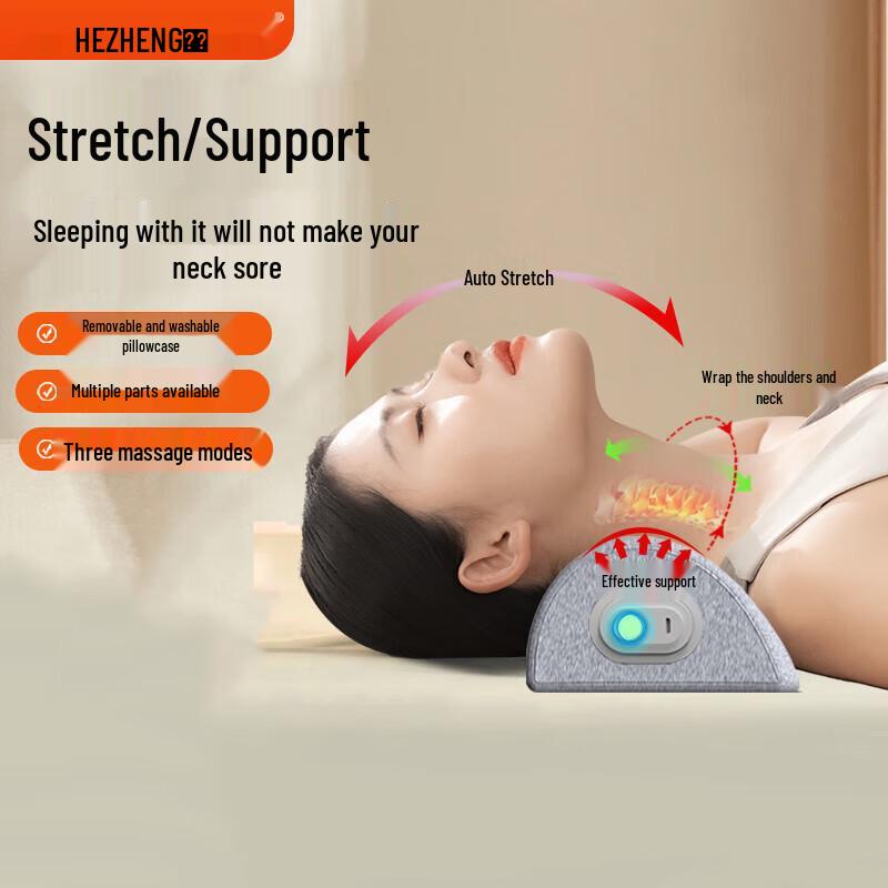 Hezheng Memory Foam Vibration Neck Massage Pillow